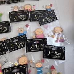 Lot of 22 The Paper Studio La Petites Wooden Sticker Embellishments New NIP