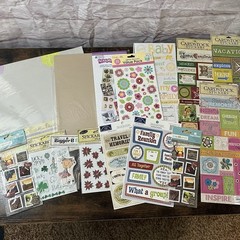 Scrapbook Paper & Stickers Lot Hobby Lobby Cardstock Mixed Themes New Sealed