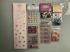Flowers, Gems & Dots Crafting/Scrapbooking Bundle (Used & New, Various Brands)