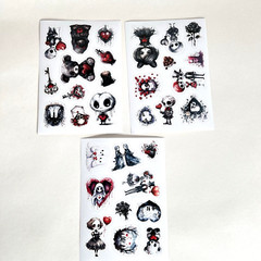 Gothic Valentine’s Day Stickers 3 Sheets Junk Journal Collage Cards
