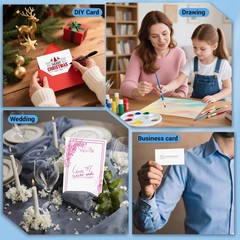 80 PCS White Cardstock Paper 8.5×11 Inch 200GSM Thick Printer DIY Craft