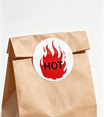 Fluorescent Red Hot Stickers, 500/Roll 1.5 Inch HOT Imprint Flame Labels for …