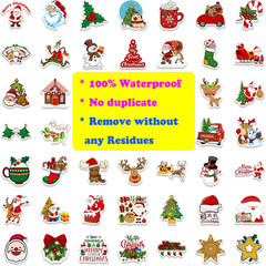 Christmas Theme Stickers, 100Pcs Vinyl Waterproof Merry Christmas Stickers for E