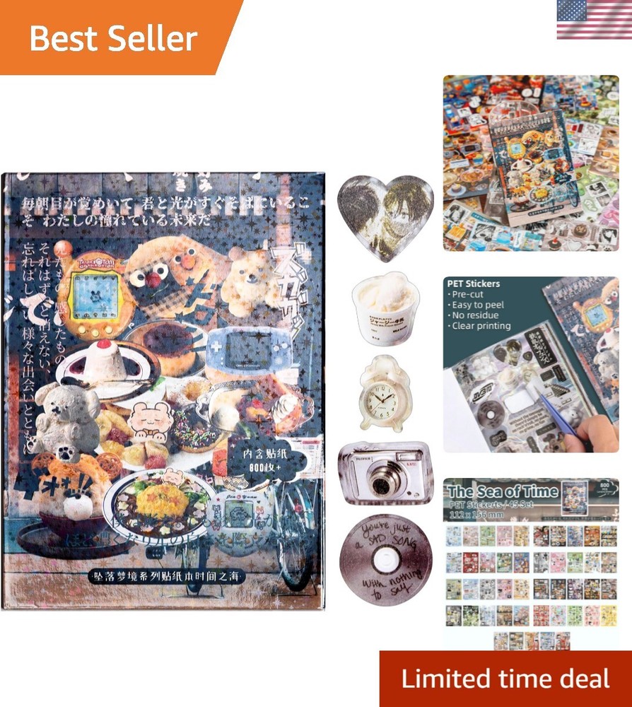 Japanese Comic Style Sticker Scrapbooking Supplies for Junk Journal, 45 Sheet…