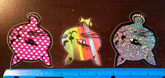 WINKING CATS 15 VENDING STICKERS *CHOOSE ONE* GLITTER VINYL ICONIC RETRO