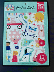 Echo Park «Play All Day»~ GIRL Set~ 16 Pg. Sticker Book, Paper, 2 Ephemera Packs