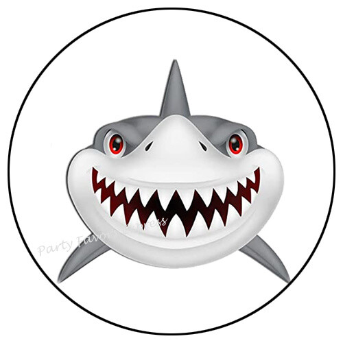 SHARK ENVELOPE SEALS LABELS PARTY FAVORS STICKERS