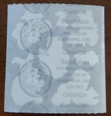 Vintage Sandylion sticker mod, cute animals playing with toys