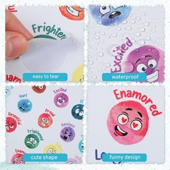 800 Pieces Face Emotion Feelings Stickers for Kids 1.4 Inch Funny Mood Incent…