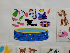 Vintage Mrs Grossman’s Sticker Lot Pool Animals Halloween Costume Bird King