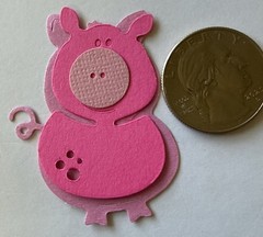 PIGS Die-Cut Embellishments (6pcs)Piglet•Farm•Animal•Oink •Card Making•
