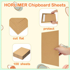 20 Pack 8.5X11 Chipboard Sheets, 22PT Kraft Cardboard for Shipping, Book Binding