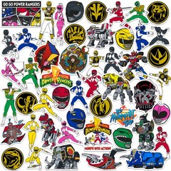 POWER RANGERS MIGHTY MORPHIN VARIETY DIE CUT VINYL 50 CT STICKER PACK