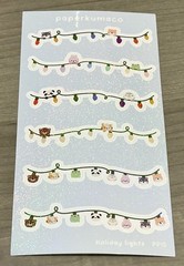 NEW PaperKumaCo “Holiday Lights” Sticker Sheet Paper Kuma Co Christmas Stickers