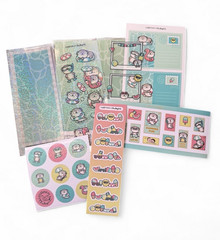 Hubman & Chubgirl Summer Otter Variety Sticker set with 7 sheets.