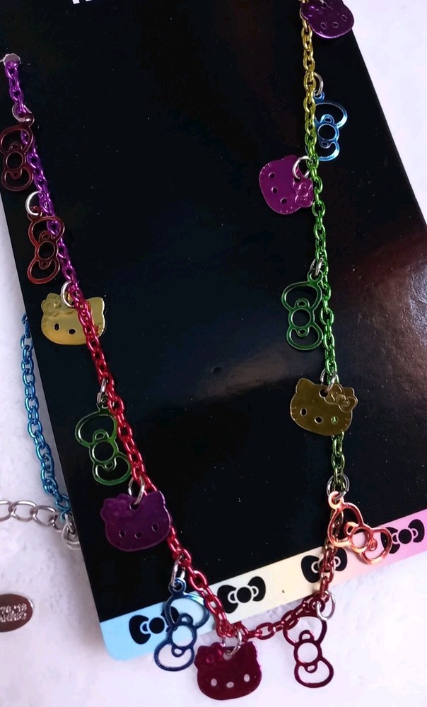 Sanrio Hello Kitty Charm Necklace 2013 Rainbow Chain