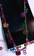 Sanrio Hello Kitty Charm Necklace 2013 Rainbow Chain