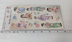Japanese Kimono Girl Sticker Selection Set Made in Japan Kawaii Decorative Seal