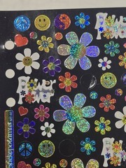 Vintage Stickopotamus Binder Stickers Lot Holographic 90s Y2K Peace Love Flower