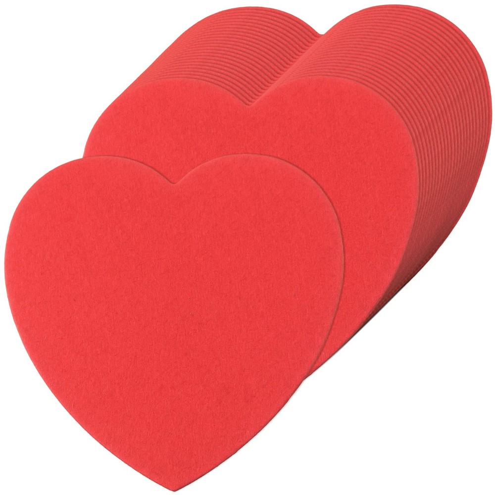 200 Pieces Hearts Cutouts Paper Heart Shapes 4 Inch Red Shape
