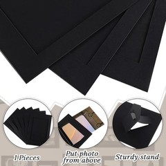 200 Pcs Bulk 4×6 Paper Picture Frames Black Cardboard Easel Stand DIY Craft Art