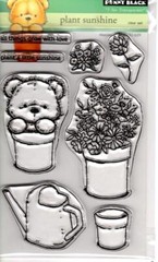 New Penny Black Rubber Stamp PLANT SUNSHINE clear cling set free USA ship