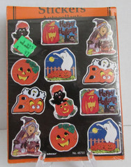 VINTAGE 80’s Amscan Halloween Pumpkin Bats Cat Ghost Stickers