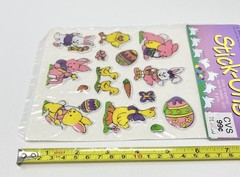 Lot 3 Packages Of Vintage Puffy Stickers Disney Mickey Goofy Pluto & Easter Read