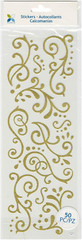 Glitter Stickers, Gold Flourishes