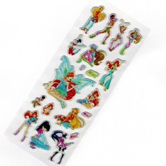 3D Scrapbooking Craft Fairies Sticker in Red Purple Orange Green Pink Blue Fairy