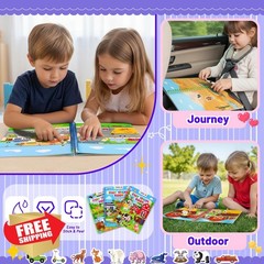 AKASISRUG Animal Farm Vehicle Sticker Books