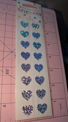 Vintage Mrs Grossmans Stickers Sparkle Hearts Silver 2 Sheets New In Pack
