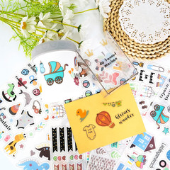4 Sheets Baby Boy Scrapbook Supplies Stickers – Newborn Planner Journal Stickers