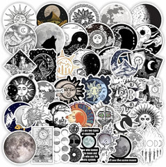 100 PCS the Sun and Moon Planet Stickers Astronomy Celestial Decals for Laptop S