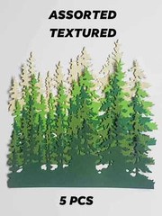 5 PCS. FOREST TREE BORDER PAPER DIECUT FOR SCRAPBOOK EMBELISHMENT
