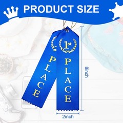 1st Place Quality Award Ribbons First Place Ribbon Blue Winner Ribbons Metall…