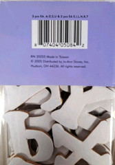 Lot (2) Jo-anne Scrap Essentials Cork Letters Scrapbooking Stickers