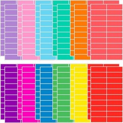 Colored Label Sticker in 12 Colors,3 x 1 Inch Rectangle Color- Coding Labels,…