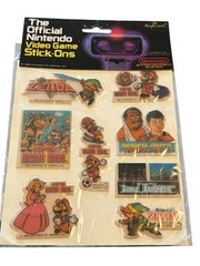 Nintendo Video Games 1988 Vintage Puffy Stickers Mario Punch-Out Zelda Rad Racer
