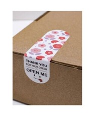 100PCS Flower Print Gift Sticker Cute Thank You For Your Order Gift Box Seal