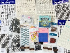 huge ALPHABET LOT 24 pkgs acrylic wood chipboard sticker letters embellishments