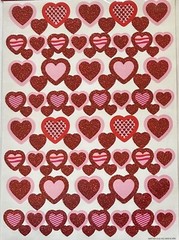 Valentine’s Day Love Red Pink Glitter Hearts Stickers Planner Supply DIY Crafts