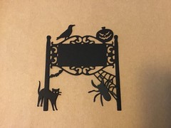 Halloween Sign Post Crow Pumpkin Cat Spider Web Die Cuts 5 sets Scrapbook Cards