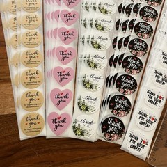 200pcs Cute Thank You Stickers 1 inch Small Business Decorate Envelopes Sealing