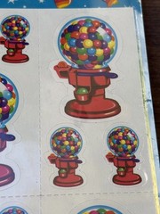 Vintage Lisa Frank Bubble Gum Machine Stickers 2 Sheets New Sealed NOS