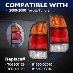 Tail Light Assemblies Compatible with Toyota Tundra 2000-2006 Regular & Acces…