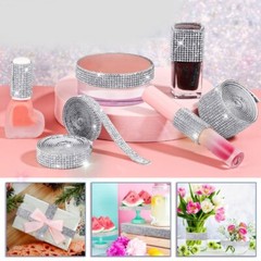 Rhinestones Ribbons 5Yard Adhesive Rhinestones Ribbon Sparkling Rhinestones Tape