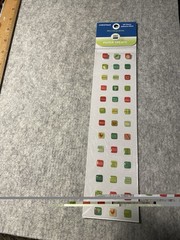 Around the Block Paper Treats Microsquares Christmas Stickers 39pc Multicolor