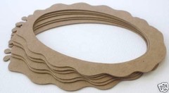 {3} *ORNATE OVAL FRAME* Picture Frames Bare Chipboard Die Cuts – 3 5/8″ x 5 1/2