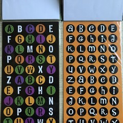 Halloween Words Letters Numbers Stickers Lot of 2 Studio g Flip Pack